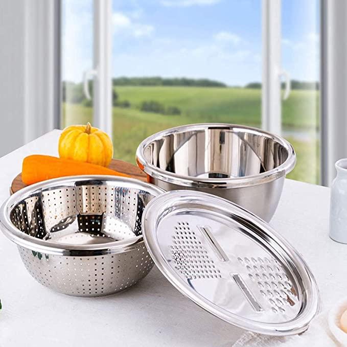 3 in 1 Stainless Steel Multifunctional Grater & Drain Wash