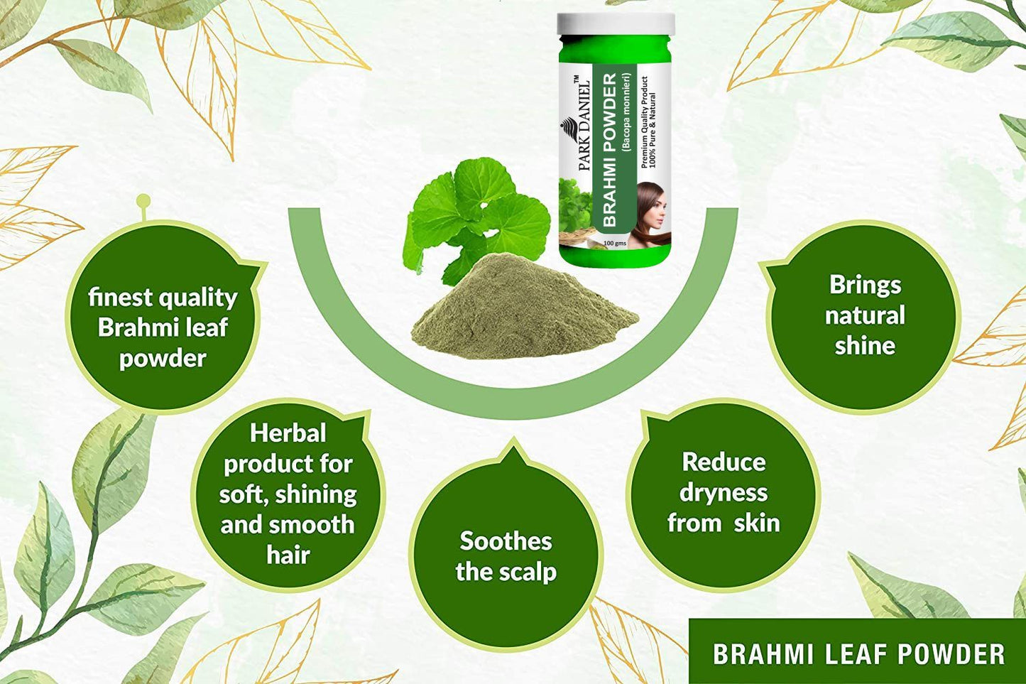 Brahmi Powder (Hair Care) & Manjistha Leaf Powder (Hair Care) Pack of 2