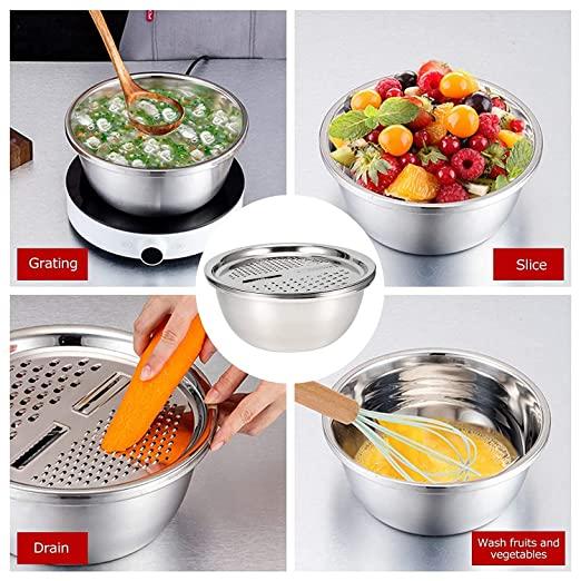 3 in 1 Stainless Steel Multifunctional Grater & Drain Wash