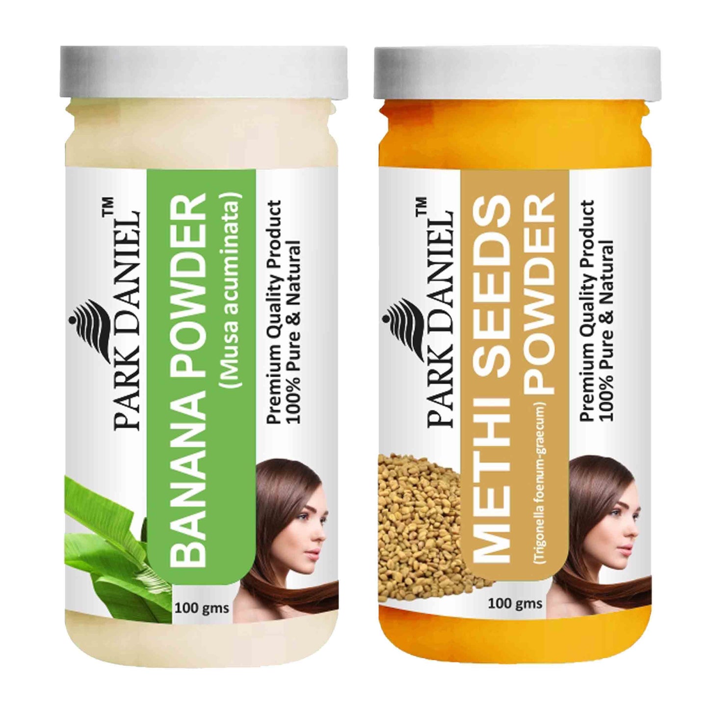 Banana Powder (Skin Care) & Methi Powder (Skin Care) Pack of 2
